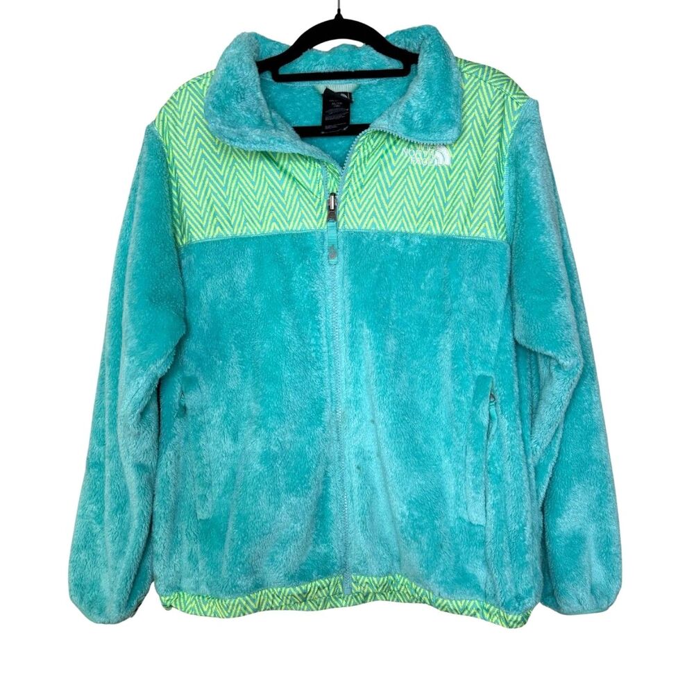 The North Face Denali Thermal Fleece Jacket Mint Blue Girls size XL